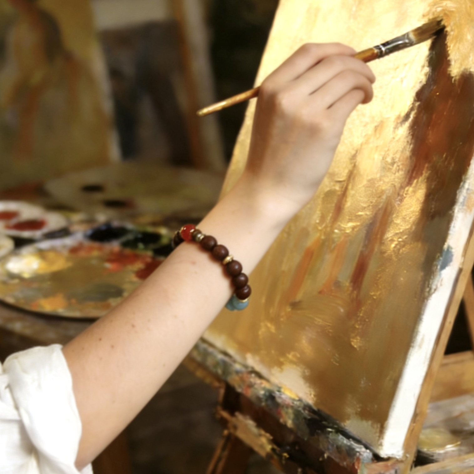 Oriental Aromatherapy Herbal Bead Bracelet – Osmanthus Incense Formula Bracelet | Natural Herbal & Jade Beads | Uplifted Mood & Enhanced Vitality - Image 3