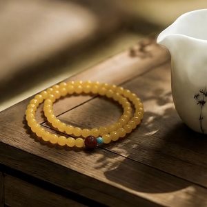 [山悦] Chinese Agate Turquoise Bracelet | Wealth, Protection, Vitality and Success
