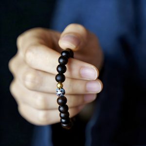 [木莲] Chinese-Style Kyara Agarwood Lotus Bead Bracelet | Spiritual Awakening, Protection & Good Fortune