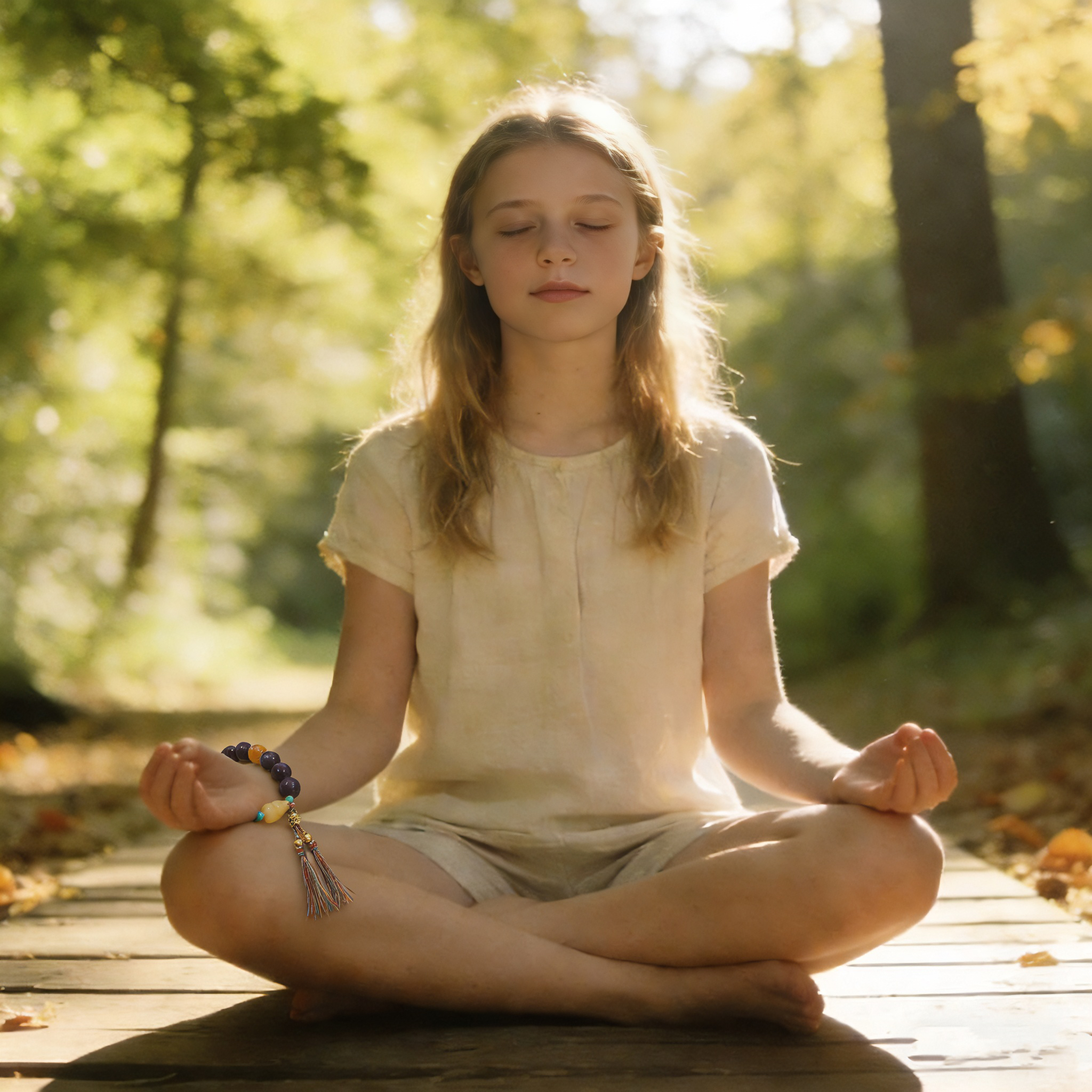 Oriental Aromatherapy Herbal Bead Bracelet - Purple Qi Eastward Formula | Natural Herbal & Crystal Beads | Sleep & Mind Calming - Image 3