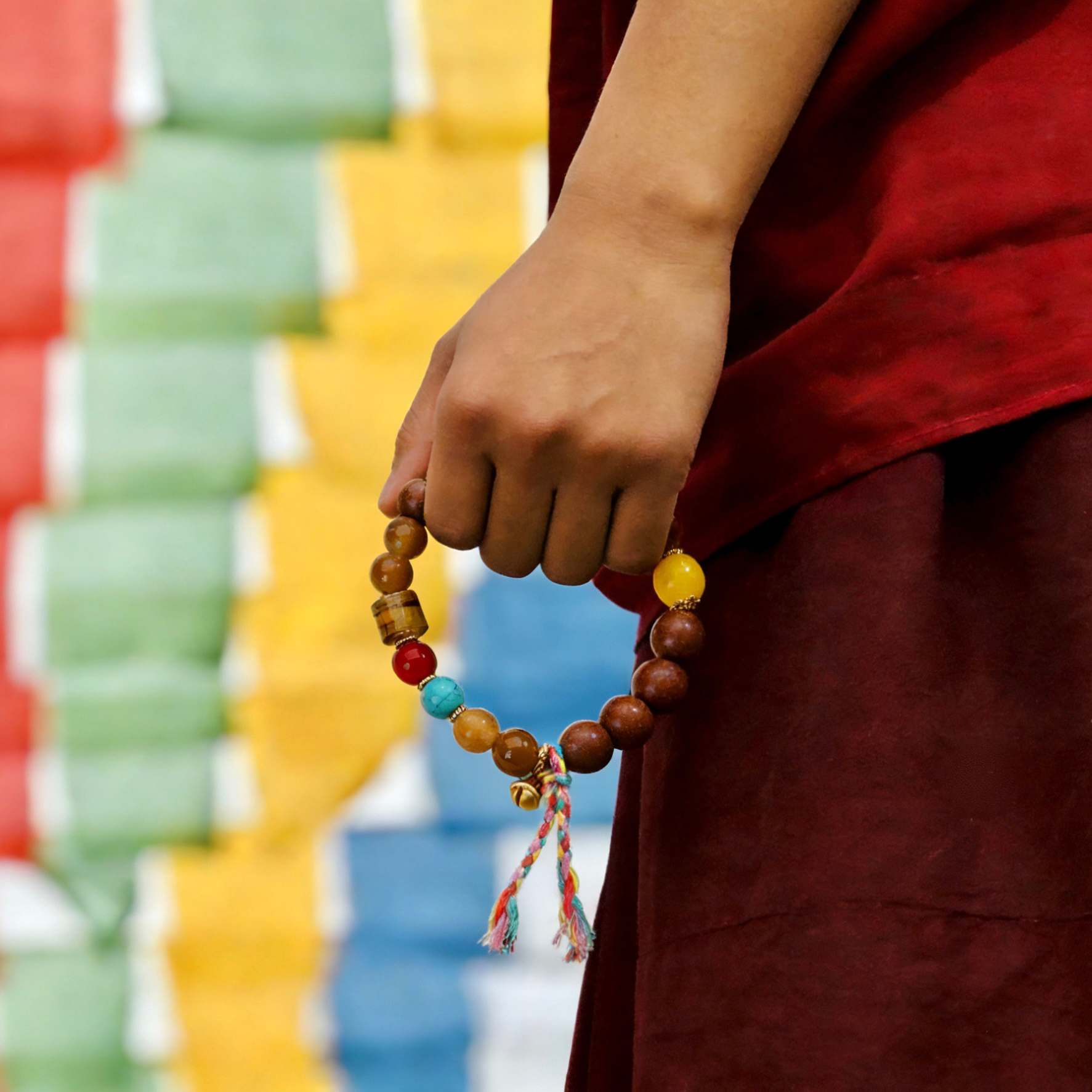 Oriental Aromatherapy Herbal Bead Bracelet – Tibetan Ginseng Formula | Natural Herbal & Crystal Beads | Vitality Protection&Boost Energy - Image 2